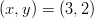 (x,y) = (3,2)  