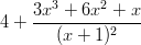     3x3-+-6x2-+-x- 4 +    (x + 1)2   