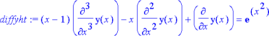 diffyht := (x-1)*diff(y(x),`$`(x,3))-x*diff(y(x),`$...