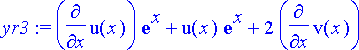 yr3 := diff(u(x),x)*exp(x)+u(x)*exp(x)+2*diff(v(x),...