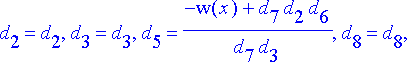 [{d[11] = -P[0](x)*d[2]-P[1](x)*d[5]-P[2](x)*d[8], ...