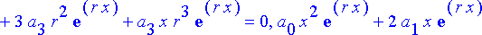 {a[0]*x*exp(r*x)+a[1]*exp(r*x)+a[1]*x*r*exp(r*x)+2*...