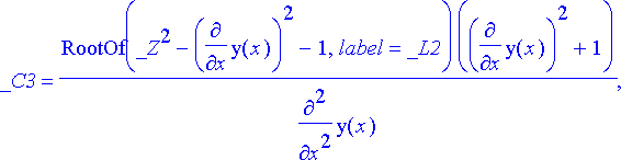 ratk := [{_C1 = -(x*diff(y(x),`$`(x,2))-diff(y(x),x...