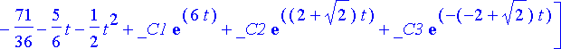 [-4-_C2*exp((2+sqrt(2))*t)*sqrt(2)+1/2*_C2*exp((2+s...