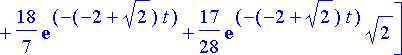 [-4-23/8*exp((2+sqrt(2))*t)*sqrt(2)+5/2*exp((2+sqrt...