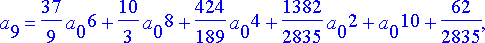 ratk := {a[1] = 1+a[0]^2, a[3] = 4/3*a[0]^2+a[0]^4+...