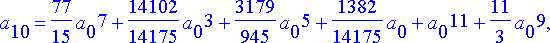 ratk := {a[1] = 1+a[0]^2, a[3] = 4/3*a[0]^2+a[0]^4+...