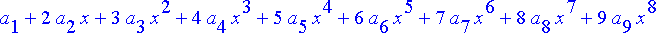 series(a[1]+2*a[2]*x+3*a[3]*x^2+4*a[4]*x^3+5*a[5]*x...