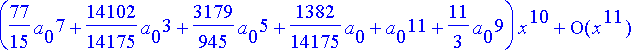 sarjaratk := series(a[0]+(1+a[0]^2)*x+a[0]*(1+a[0]^...