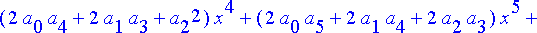 series(a[0]^2+2*a[0]*a[1]*x+(2*a[0]*a[2]+a[1]^2)*x^...