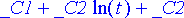 _C1+_C2*ln(t)+_C2