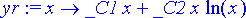 yr := proc (x) options operator, arrow; _C1*x+_C2*x...