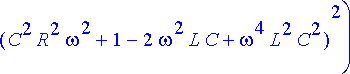 derivaatta := -(omega^4*L^2*C^2-1)*C*E[0]/(sqrt(1/(...