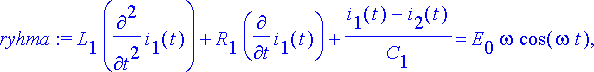 ryhma := L[1]*diff(i[1](t),`$`(t,2))+R[1]*diff(i[1]...