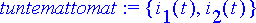 tuntemattomat := {i[1](t), i[2](t)}