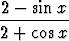 2---sinx-
2 + cosx